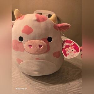 Angelica Squishmallow Pink Spotted Cow Plush Evangelica 12 Inch New